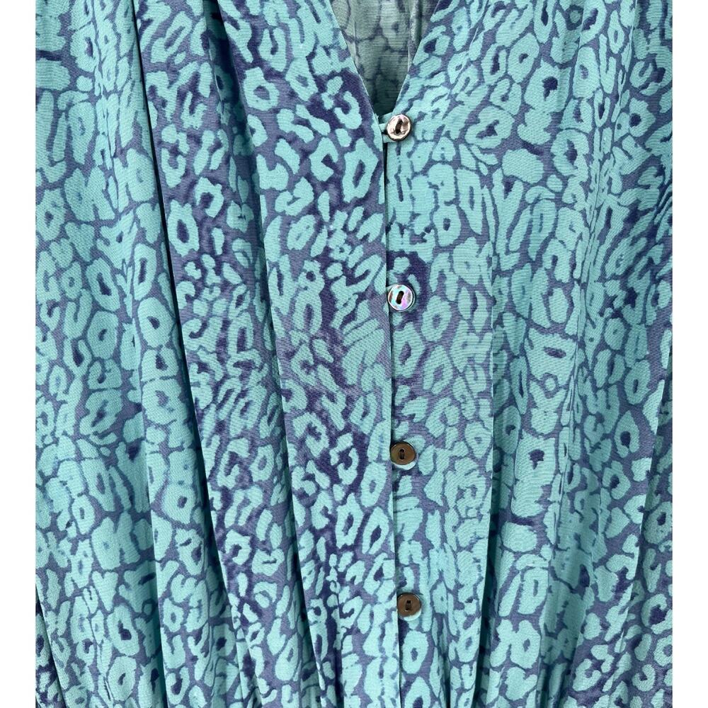 Rails dress Jasmine long sleeve animal print blue X-Small XS - Picture 5 of 11